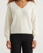MAPP MOHAIR V-NECK KNITWEAR 20 OFF WHITE