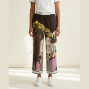 MARC LAUGE MULTI SATIN PANT PANTS 129 CHOCOLATE