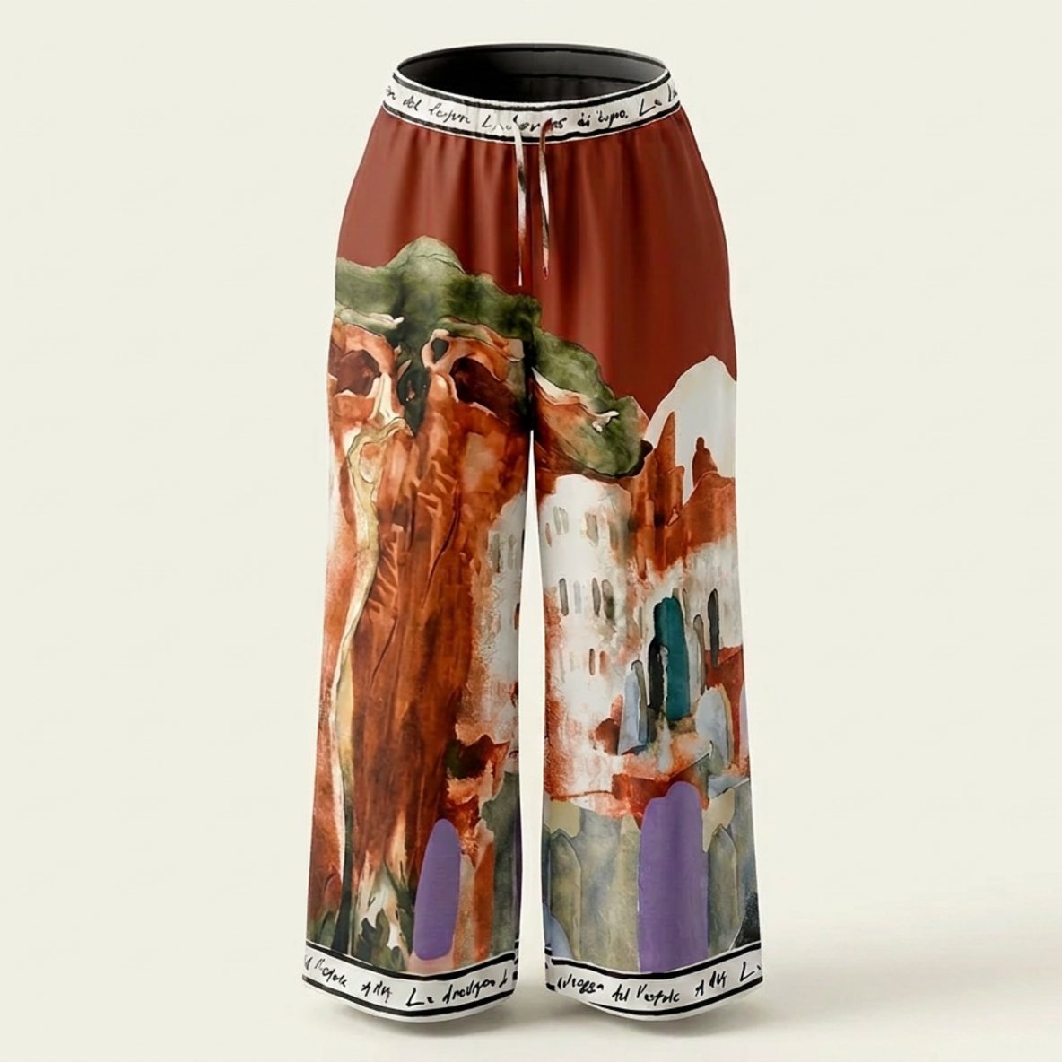 MARC LAUGE MULTI SATIN PANT PANTS 512 BURNT ORANGE