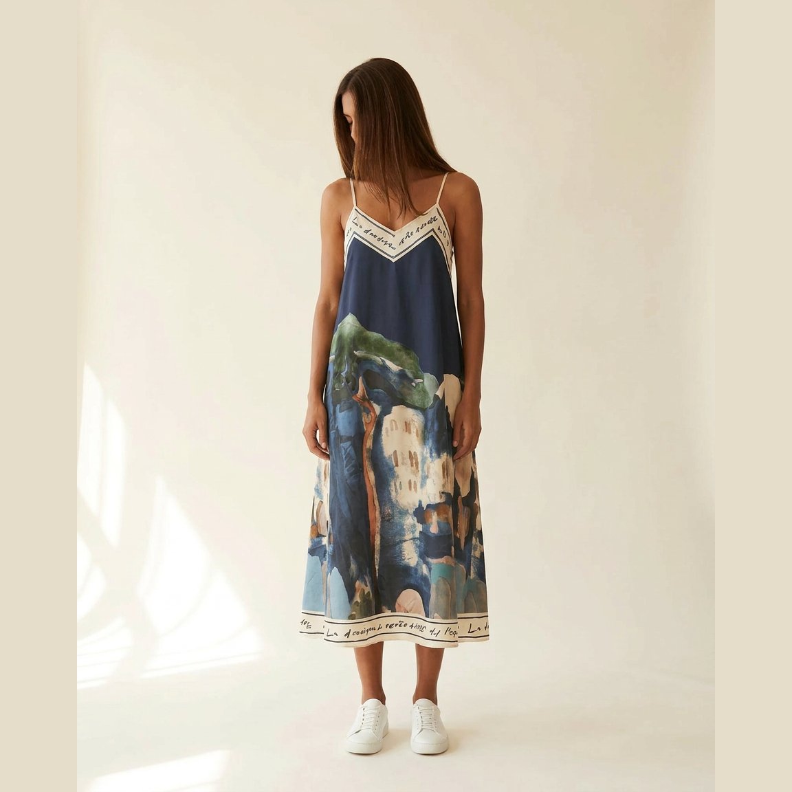 MARC LAUGE MULTI STRAP LONG DRESS DRESS/JUMPSUIT 104 NAVY