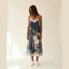 MARC LAUGE MULTI STRAP LONG DRESS DRESS/JUMPSUIT 104 NAVY