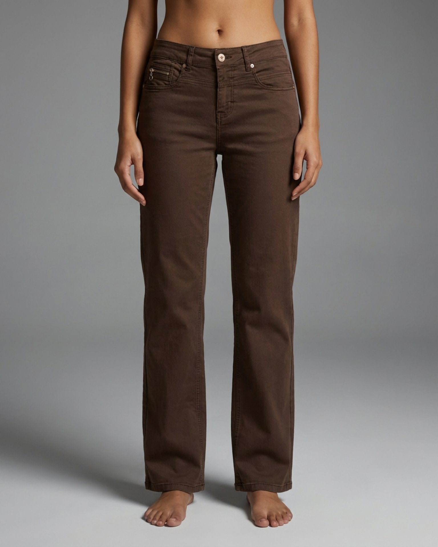 M JEANS Macy Straight Leg Twill Jeans DENIM/TWILL 129 CHOCOLATE