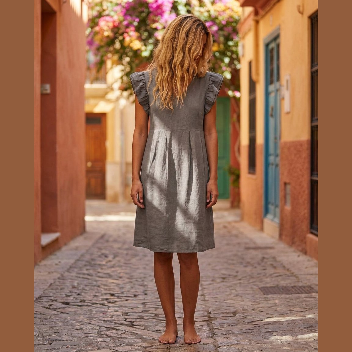 MAPP Malou Linen Dress Sage | MAPP LINEN 136 FANGO