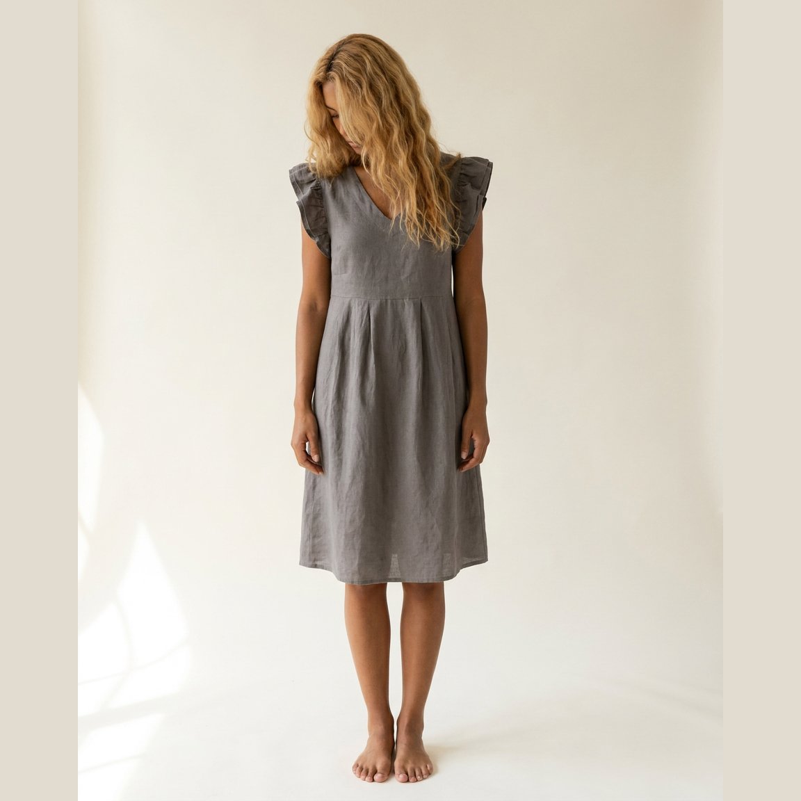 MAPP Malou Linen Dress Sage | MAPP LINEN 136 FANGO