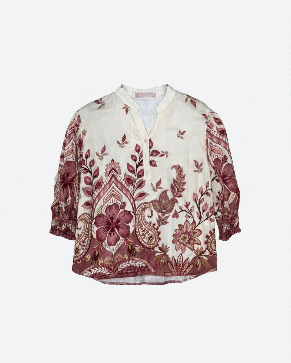 MOONDUST Moondust Bella Blouse | Floral Blouse BLOUSE/SHIRT 303 ROSE