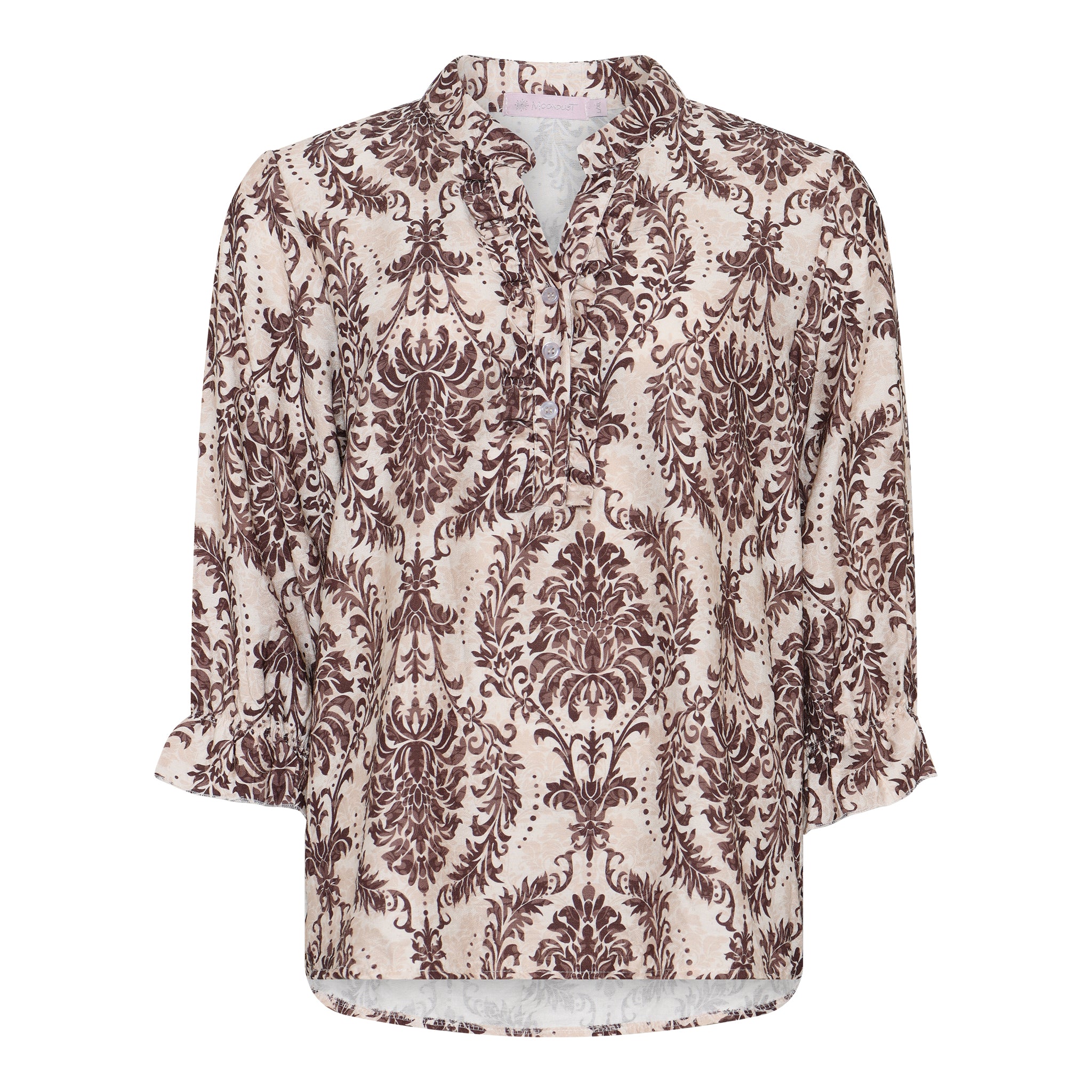 M JEANS Moondust Bella Frill Blouse | Printed Blouse BLOUSE/SHIRT 136 FANGO