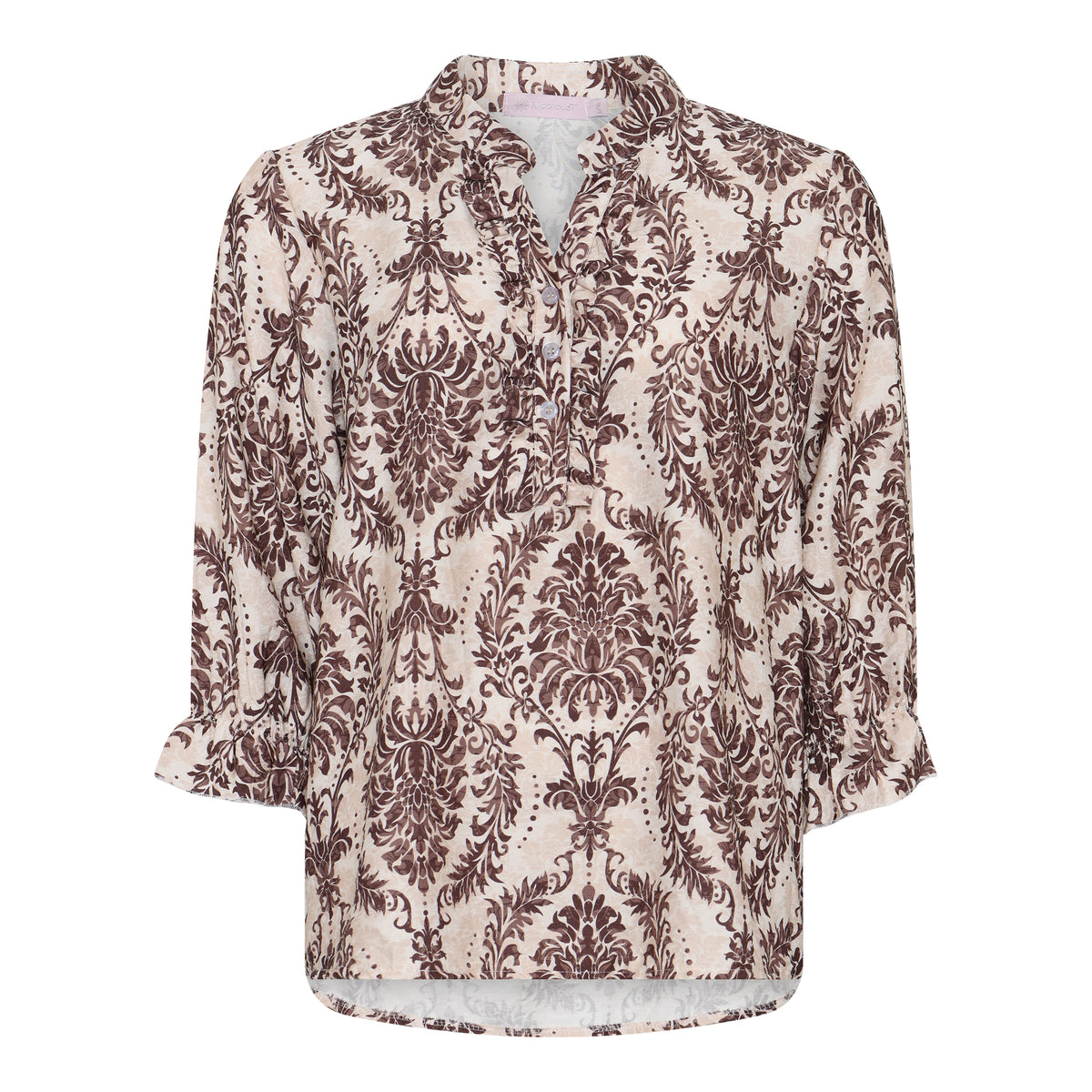 M JEANS Moondust Bella Frill Blouse | Printed Blouse BLOUSE/SHIRT 136 FANGO