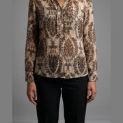 M JEANS Moondust Bella Frill Blouse | Printed Blouse BLOUSE/SHIRT 136 FANGO