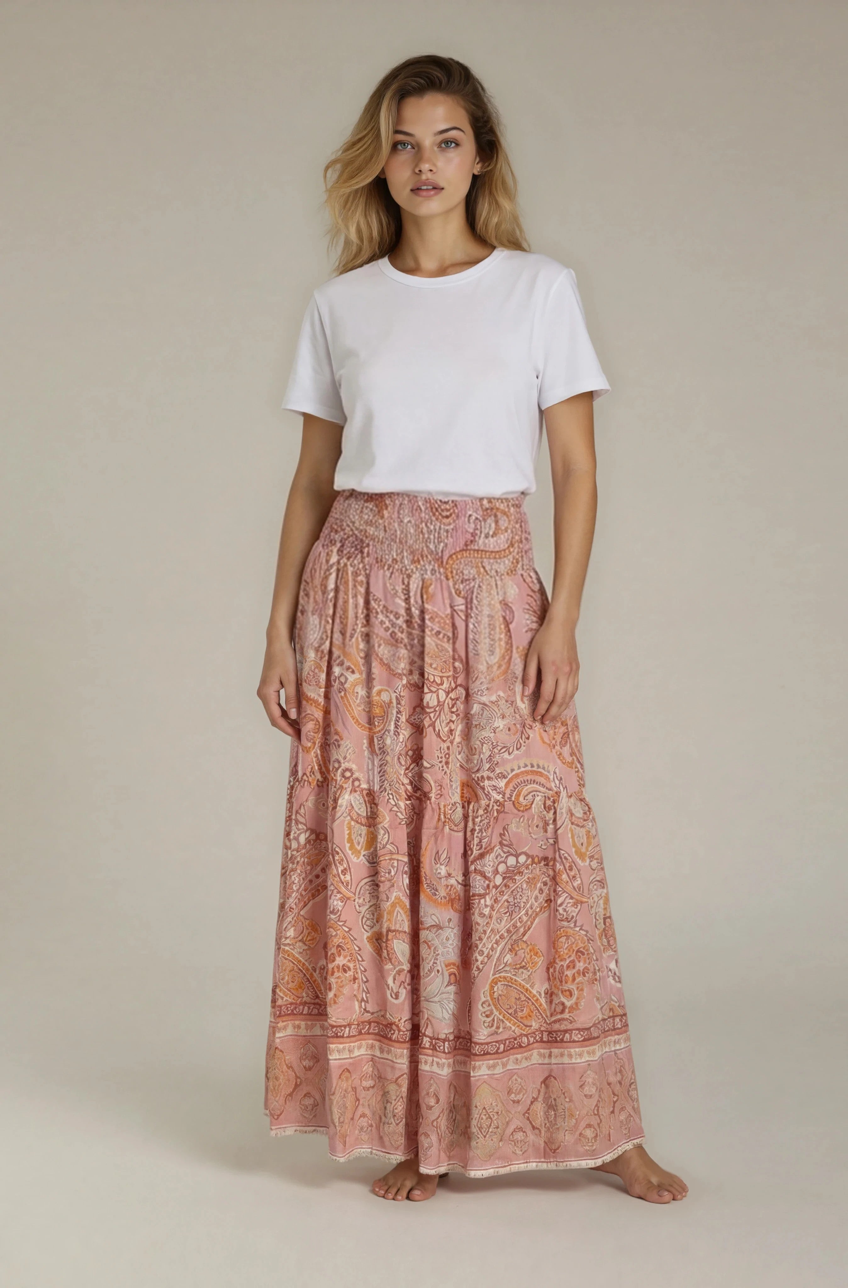 MOONDUST Moondust Bella Small Paisley Blouse | Paisley Blouse SHORTS/SKIRT 303 ROSE