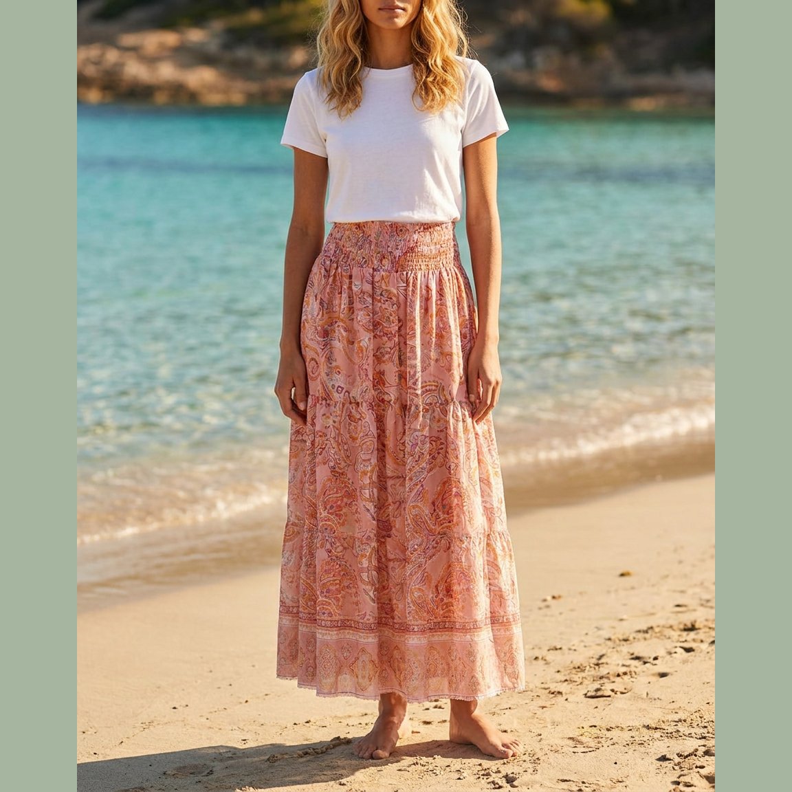 MOONDUST Moondust Bella Small Paisley Blouse | Paisley Blouse SHORTS/SKIRT 303 ROSE