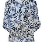 MOONDUST Moondust Big Flower Gage Blouse | Floral Blouse BLOUSE/SHIRT 10 WHITE