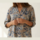 MOONDUST Moondust Big Flower Gage Blouse | Floral Blouse BLOUSE/SHIRT 136 FANGO