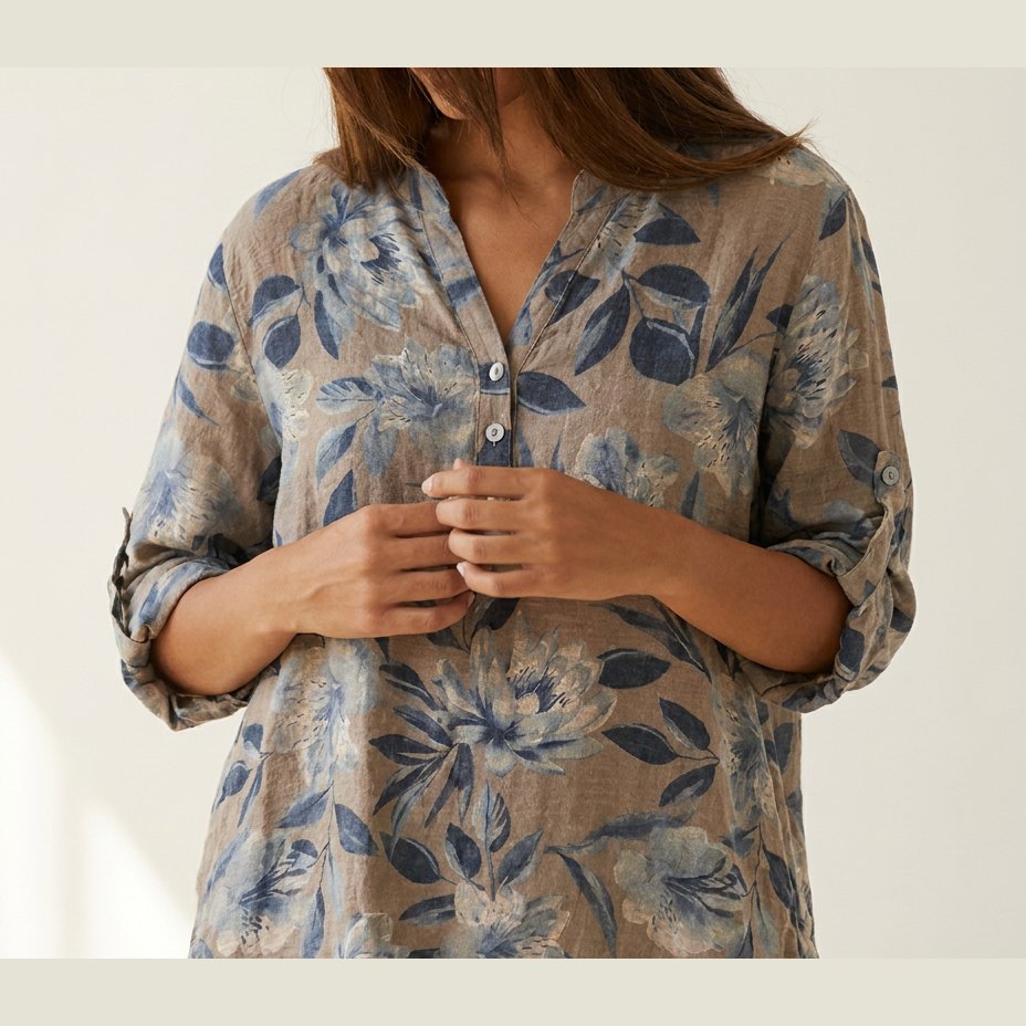 MOONDUST Moondust Big Flower Gage Blouse | Floral Blouse BLOUSE/SHIRT 136 FANGO