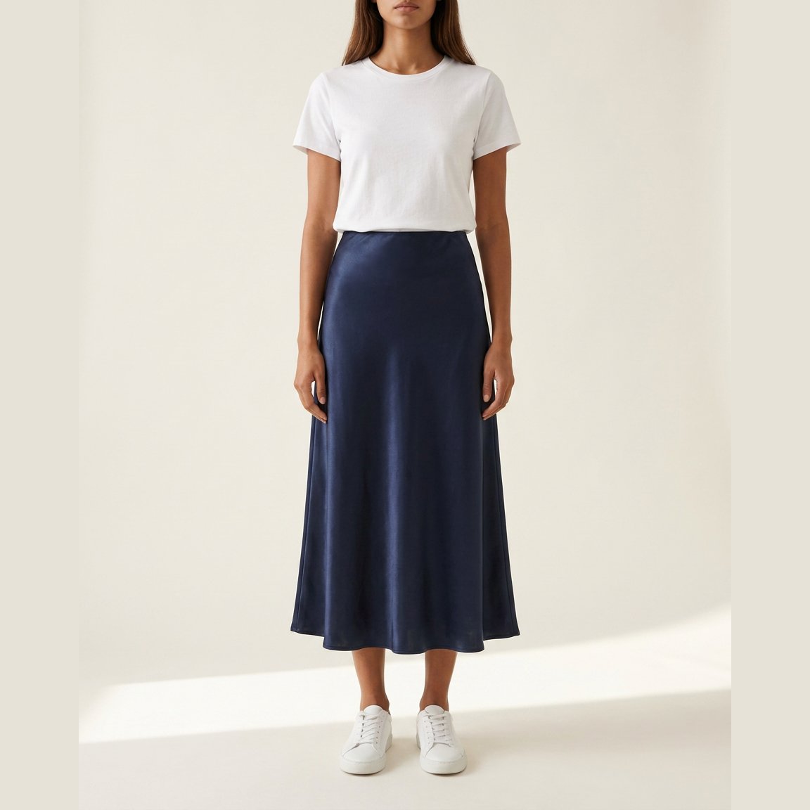 MOONDUST Moondust Bye Skirt | Satin Skirt SHORTS/SKIRT 104 NAVY