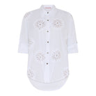 MOONDUST Moondust Flower Paisley Shirt | Embroidered Shirt BLOUSE/SHIRT 10 WHITE