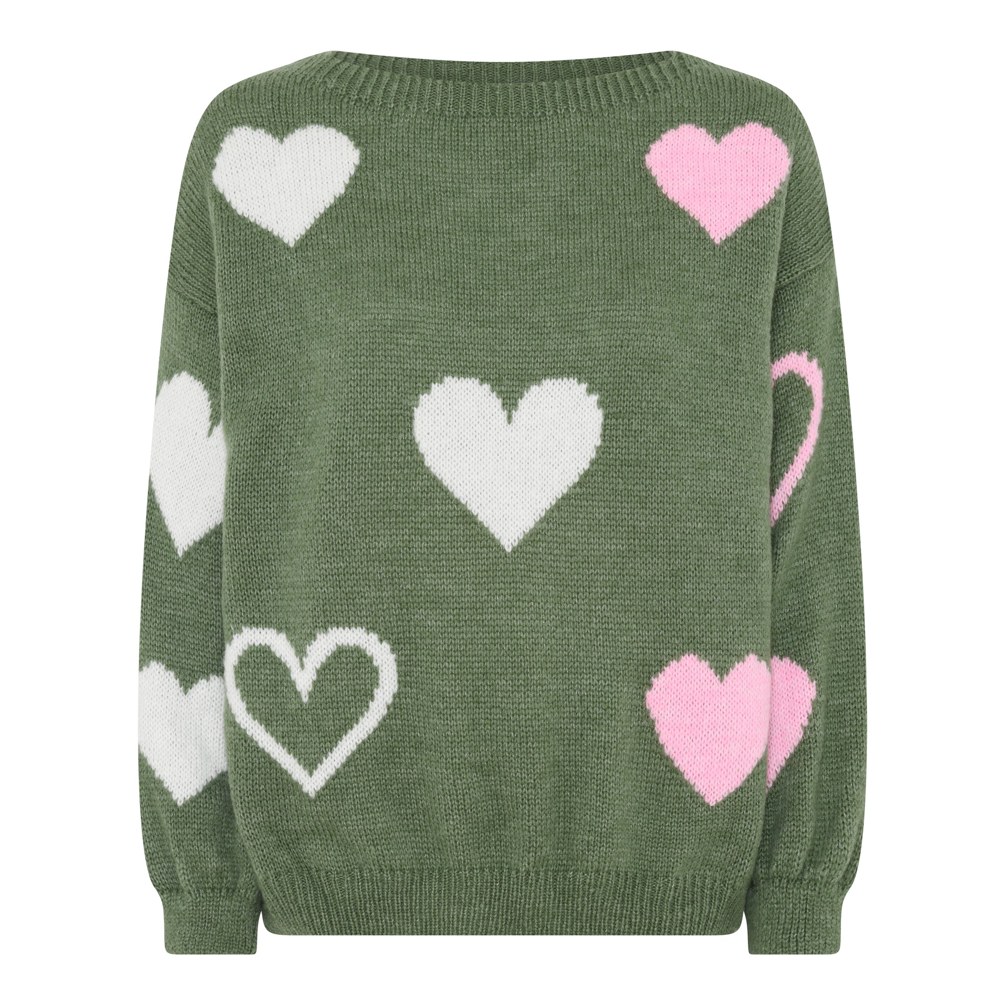 MOONDUST Moondust Heart Knit | Soft Relaxed Fit Sweater with Heart Pattern KNITWEAR 645 SALVIE