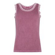 MOONDUST Moondust Lace Rib Top | Ribbed Tank Top with Lace TOP/T-SHIRT 709 LYNG