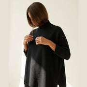 MOONDUST Moondust Liv Turtle Big Knit | Oversized Turtleneck Knit KNITWEAR 80 BLACK