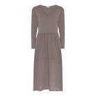 MOONDUST Moondust RIB S/SL Dress | Ribbed Dress DRESS/JUMPSUIT 136 FANGO
