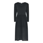 MOONDUST Moondust RIB S/SL Dress | Ribbed Dress DRESS/JUMPSUIT 80 BLACK