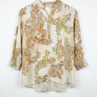 MOONDUST Moondust Rose Crepe Shirt | Feminine Floral Crepe Blouse BLOUSE/SHIRT 562 ORANGE