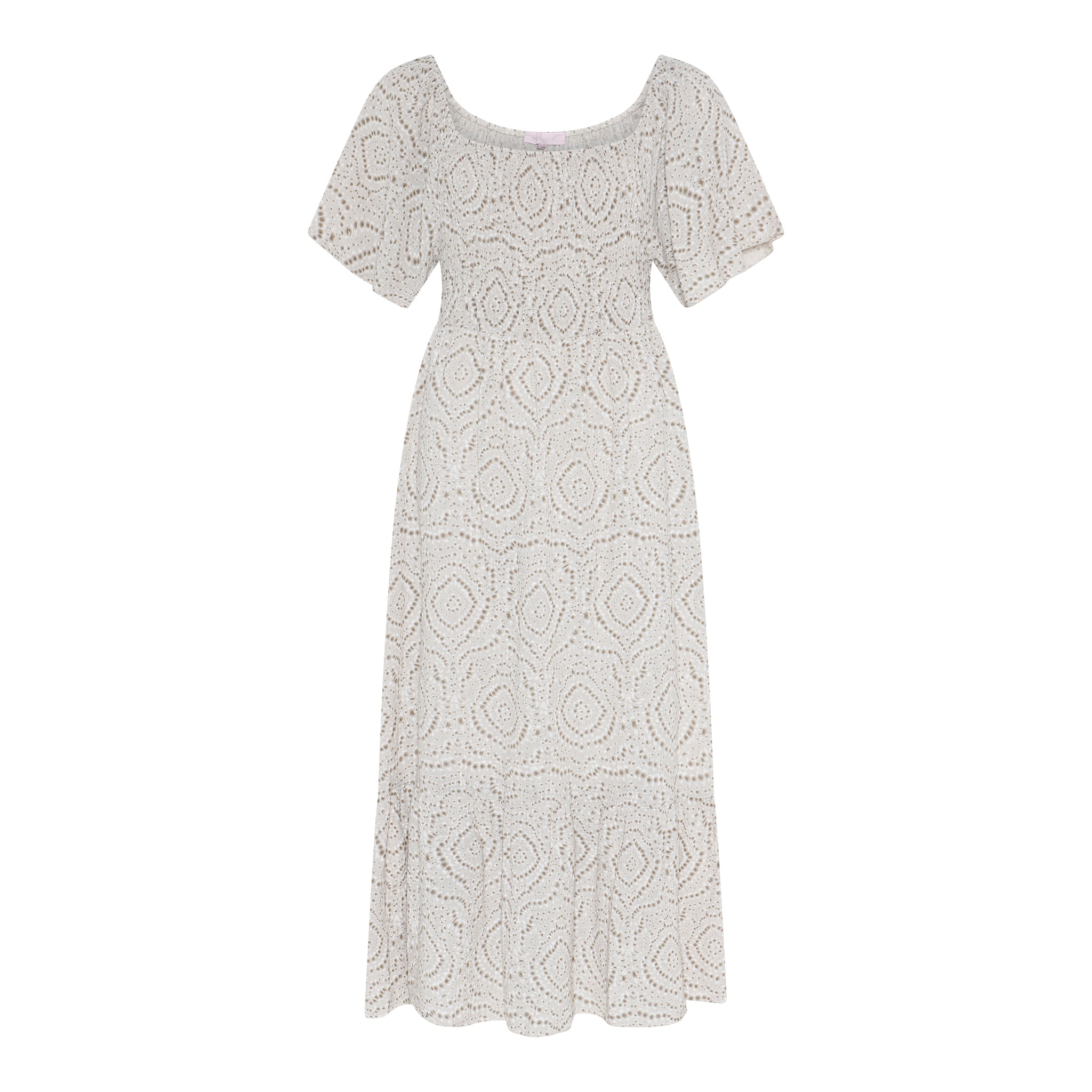 MOONDUST Moondust Selma Gage Ink Dress | Feminine Printed Dress DRESS/JUMPSUIT 27 SAND