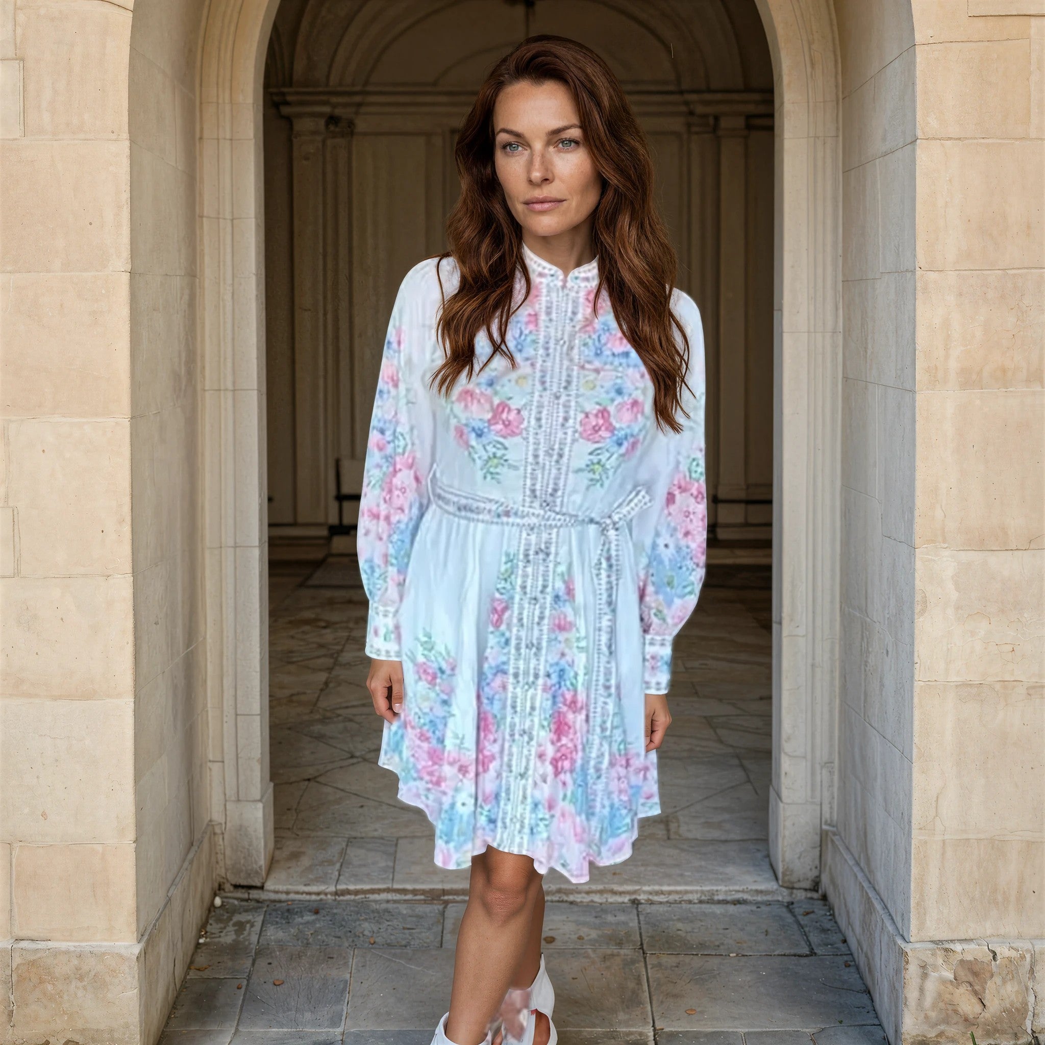 MOONDUST Moondust Short Floral Dress | Floral Dress DRESS/JUMPSUIT 303 ROSE