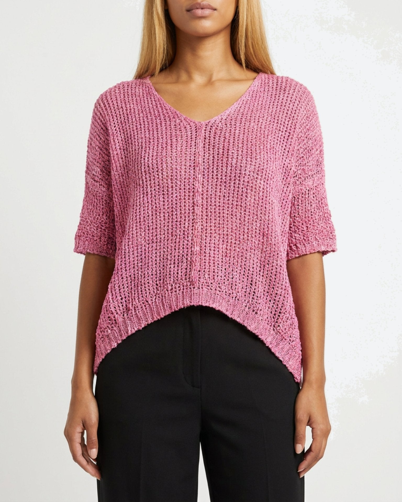 MOONDUST Moondust Verona Knit | Lightweight Relaxed Fit Sweater KNITWEAR 514 PINK