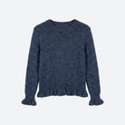 MOONDUST NEW FRILL CARDIGAN KNITWEAR 108 JEANS BLUE