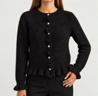 MOONDUST NEW FRILL CARDIGAN KNITWEAR 80 BLACK