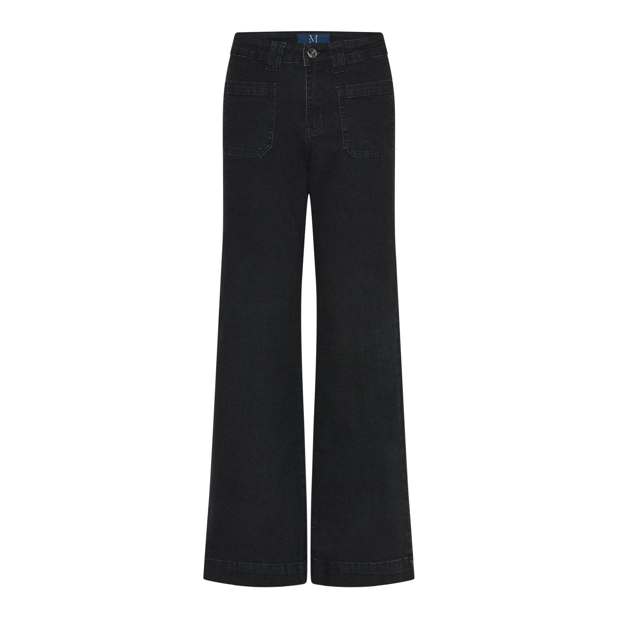 M JEANS NEW TUTTI WIDE DENIM JEANS DENIM/TWILL 81 BLACK DENIM