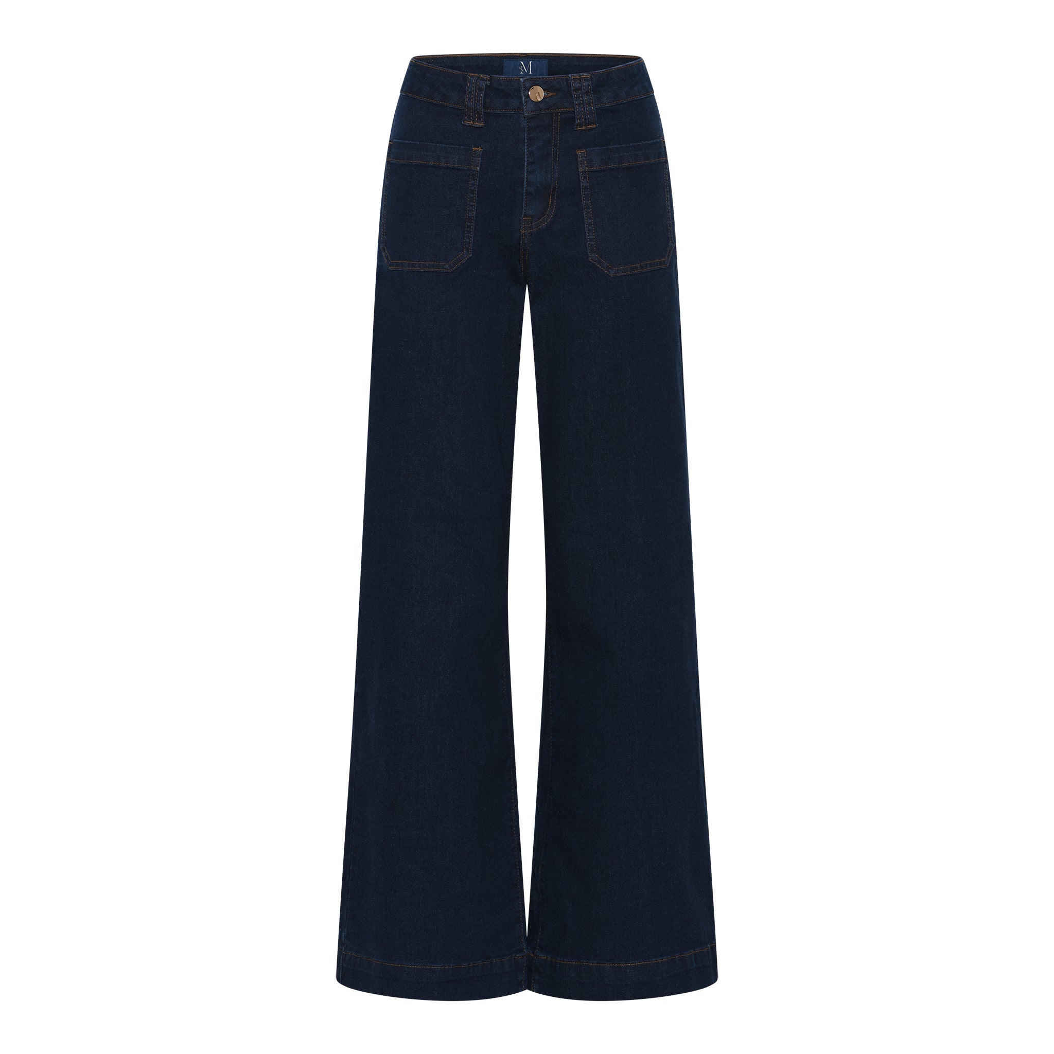 M JEANS NEW TUTTI WIDE DENIM JEANS DENIM/TWILL 96 DARK BLUE DENIM