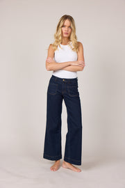 M JEANS NEW TUTTI WIDE DENIM JEANS DENIM/TWILL 98 DARK BLUE