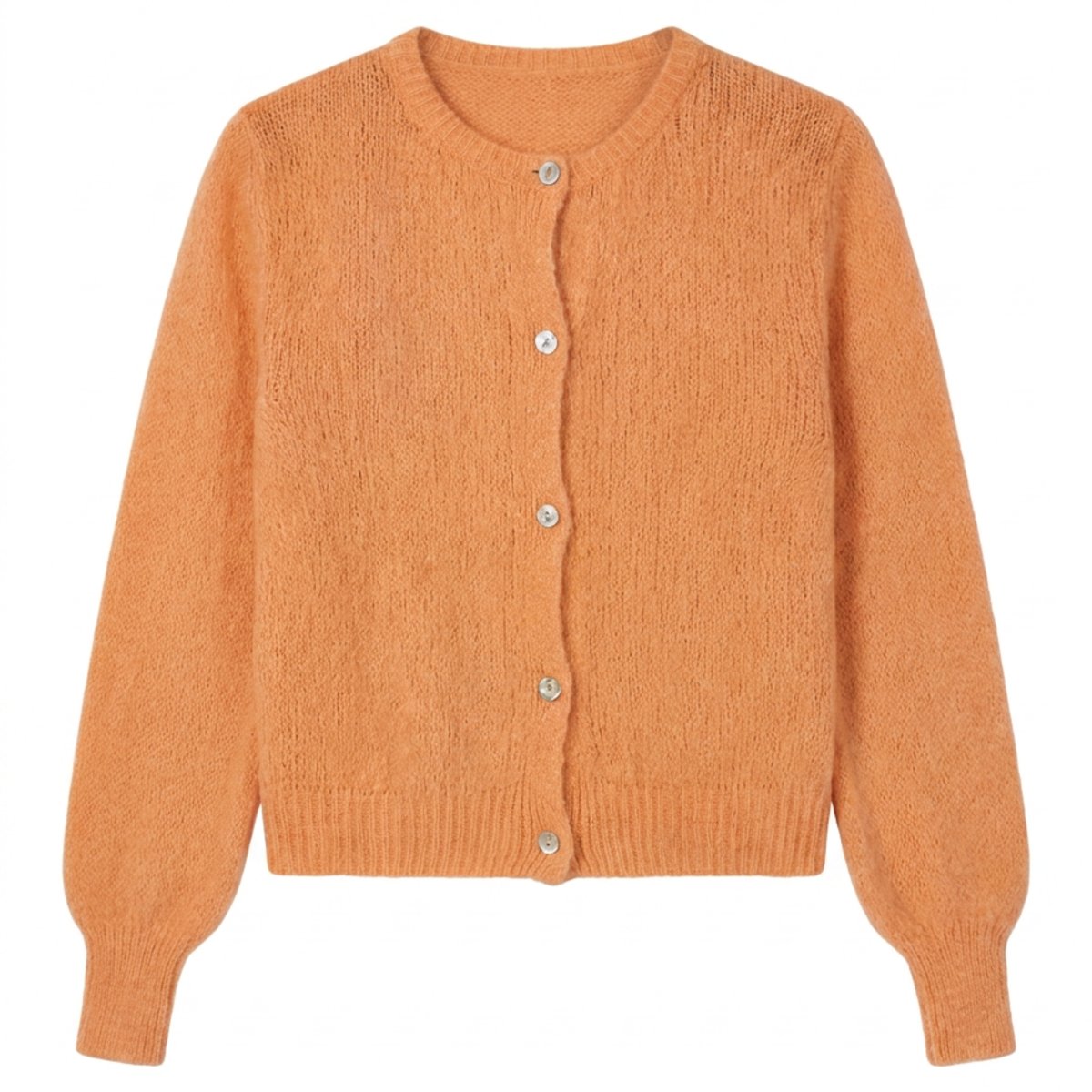 MOONDUST NICE MOHAIR BASIC CARDIGAN KNITWEAR 562 ORANGE