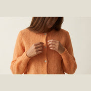 MOONDUST NICE MOHAIR BASIC CARDIGAN KNITWEAR 562 ORANGE