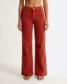M JEANS New Tutti Wide 11W Corduroy Jeans CORD/FLØJL 338 CHILI