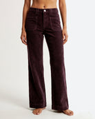 M JEANS New Tutti Wide 11W Corduroy Jeans CORD/FLØJL 400 BORDEAUX
