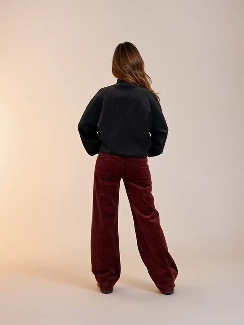 M JEANS New Tutti Wide 18W Corduroy Jeans CORD/FLØJL 501 WINE