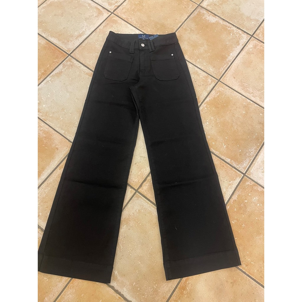 M JEANS New Tutti Wide Bengalin Jeans DENIM/TWILL 80 BLACK
