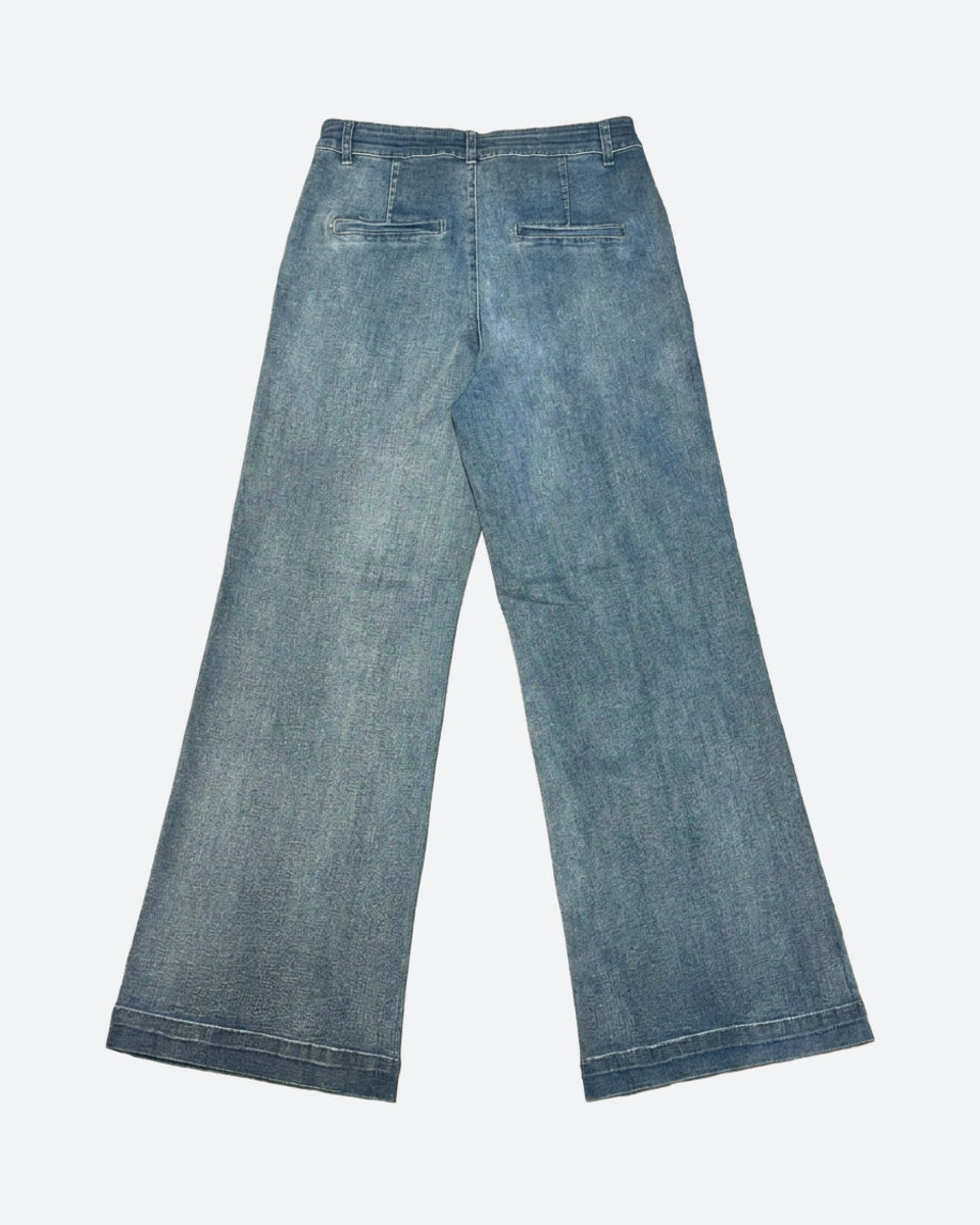 M JEANS New Tutti Wide Leg Jeans DENIM/TWILL 919699 LIGHT BLUE USED