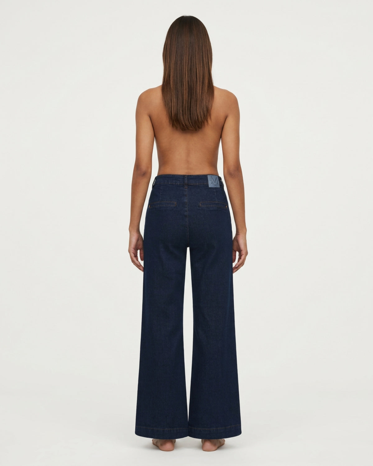 M JEANS New Tutti Wide Leg Jeans DENIM/TWILL 96 DARK BLUE DENIM