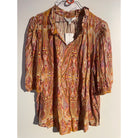 MAPP PAISLEY PUFF BLOUSE BLOUSE/SHIRT 562 ORANGE