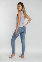 MAPP PATTI BUTTON DENIM JEANS DENIM/TWILL 909699 LT. BLUE USED