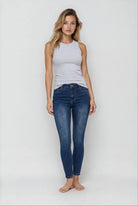 MAPP PATTI BUTTON DENIM JEANS DENIM/TWILL 939699 CLASSIC BLUE USED