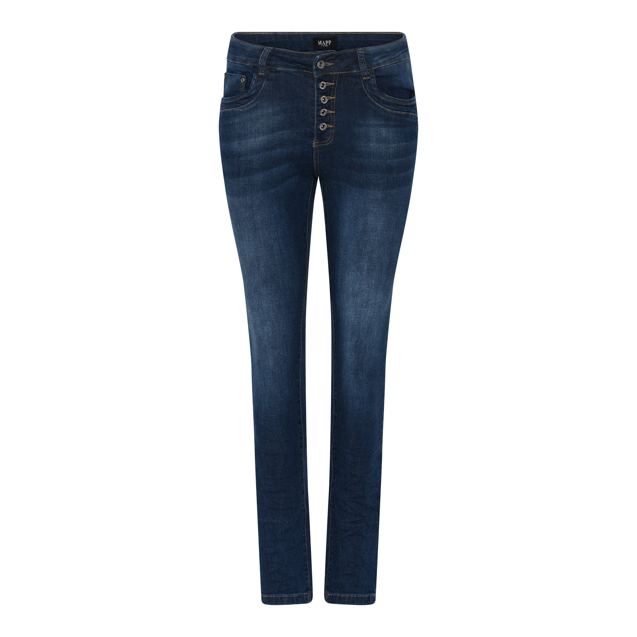 MAPP PATTI BUTTON DENIM JEANS DENIM/TWILL 939699 CLASSIC BLUE USED