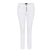 MAPP PATTI BUTTON TWILL JEANS DENIM/TWILL 10 WHITE