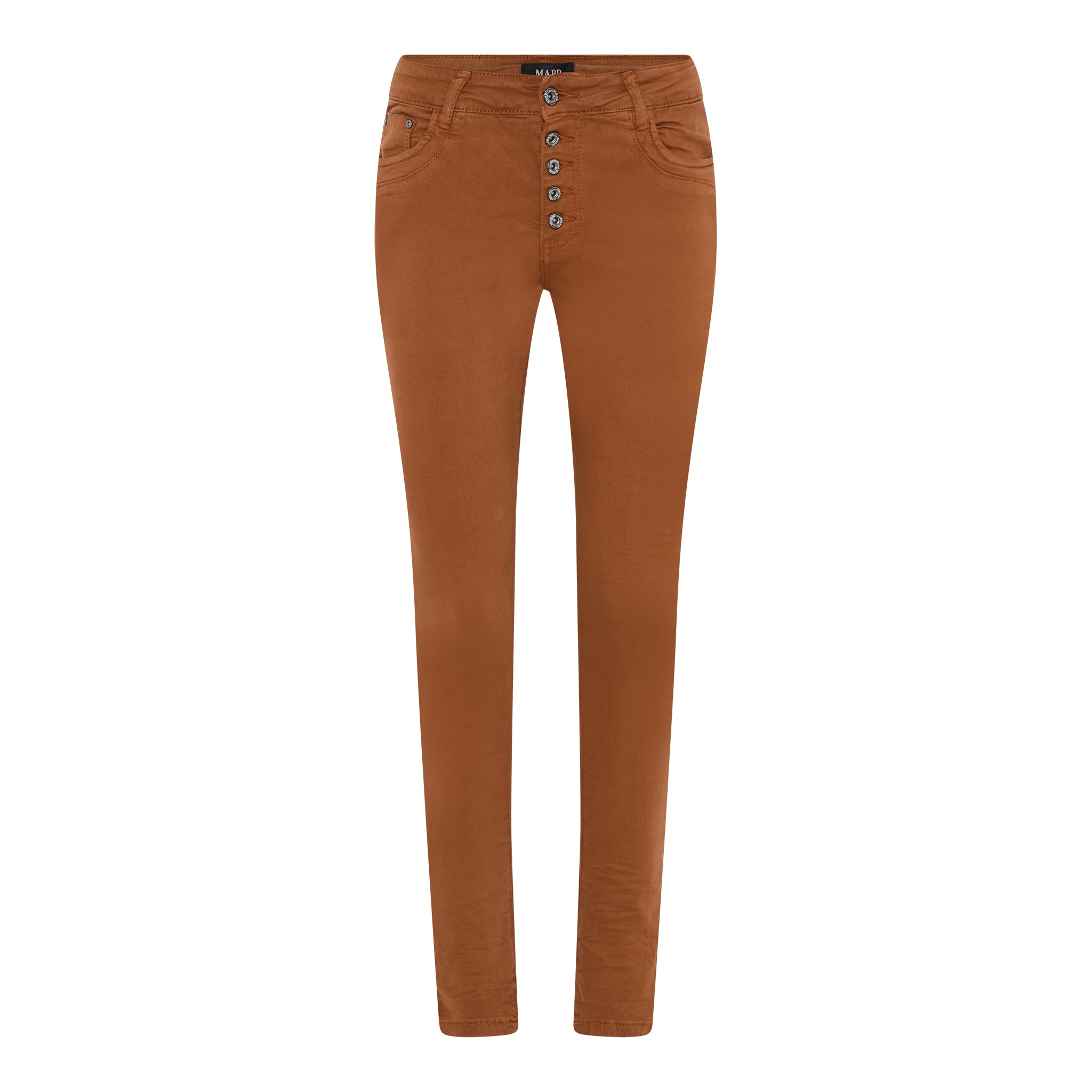MAPP PATTI BUTTON TWILL JEANS DENIM/TWILL 137 TOBACCO