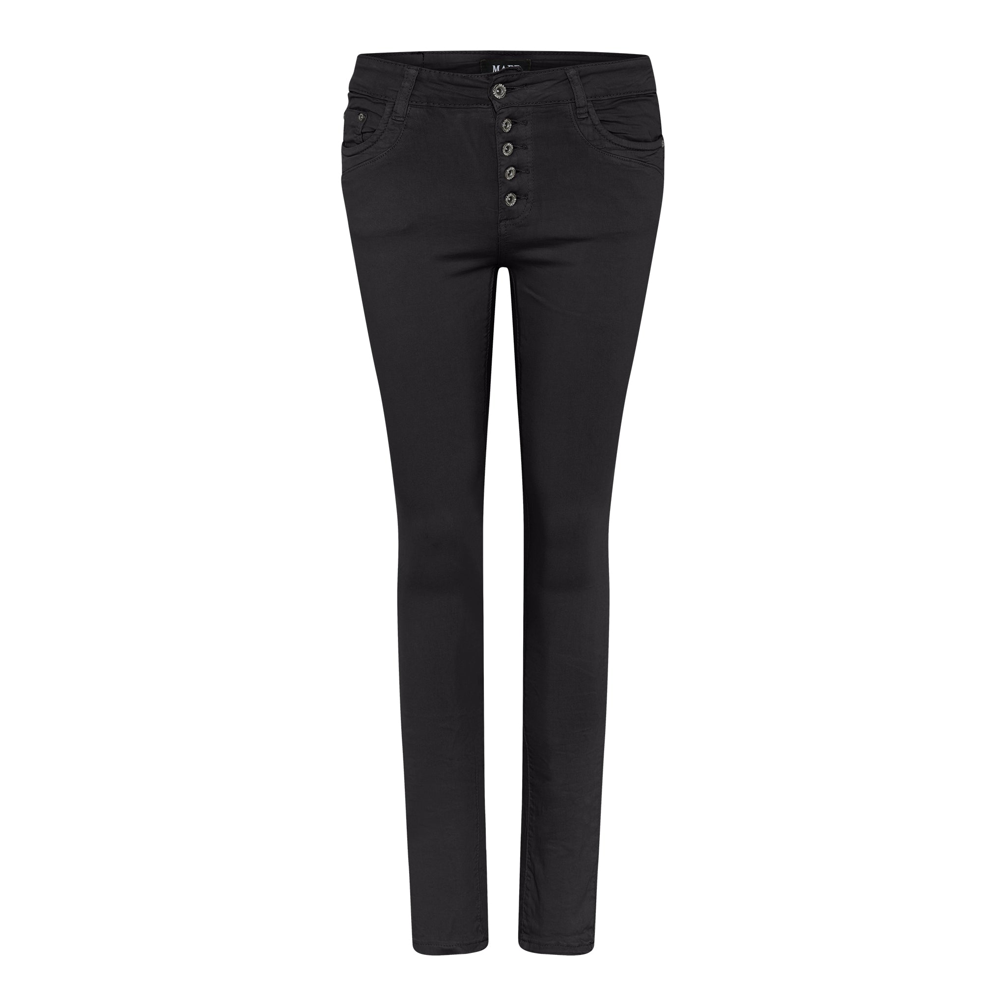 MAPP PATTI BUTTON TWILL JEANS DENIM/TWILL 80 BLACK