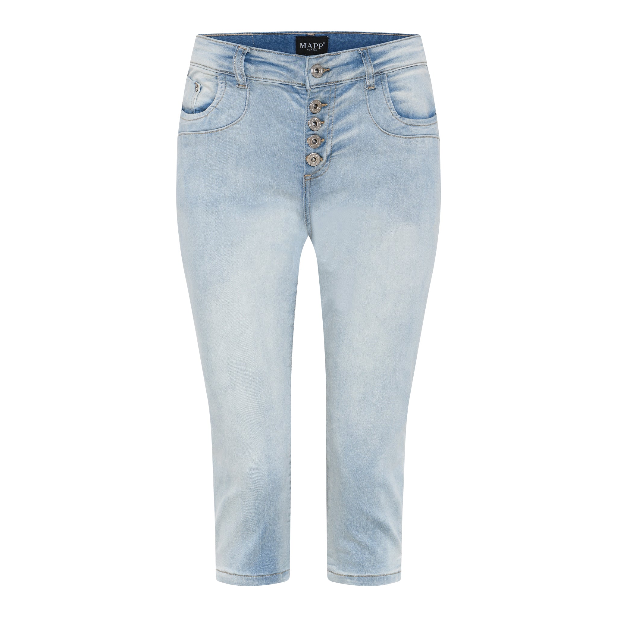 MAPP PATTI PIRATE BUTTON DENIM PANTS 3/4 909699 LT. BLUE USED