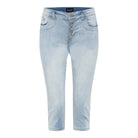 MAPP PATTI PIRATE BUTTON DENIM PANTS 3/4 909699 LT. BLUE USED